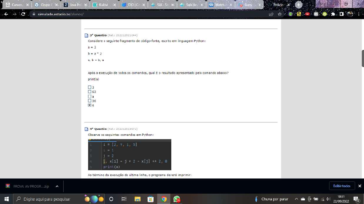 Paradigmas de Linguagem de Programação Python - Prova - Paradigmas de ...
