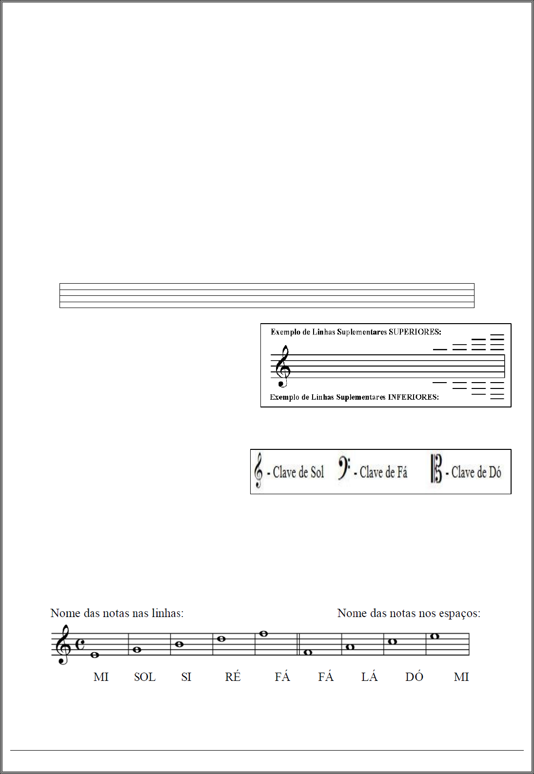 Notação Musical worksheet