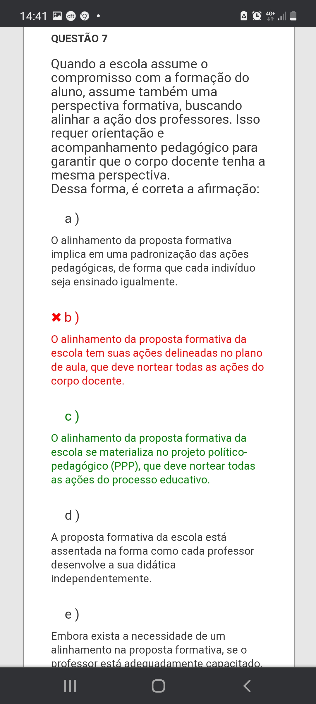 Prova Unifacvest - Fundamentos Da Açao Pedagogica