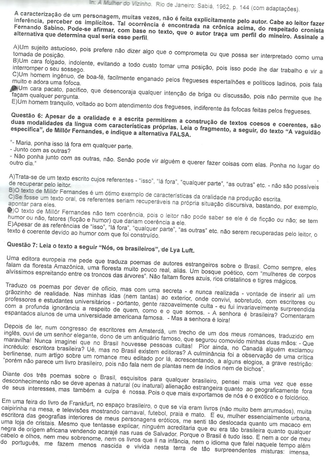 Gabarito Prova De Comunicação E Expressão Unip