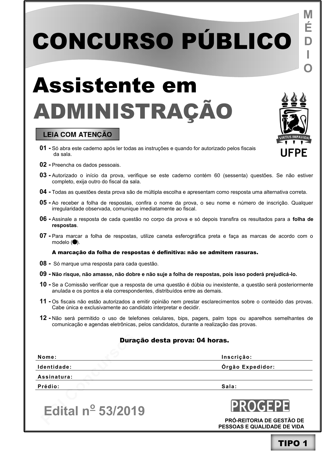 Português Ass. Administrativo UFPE - Português