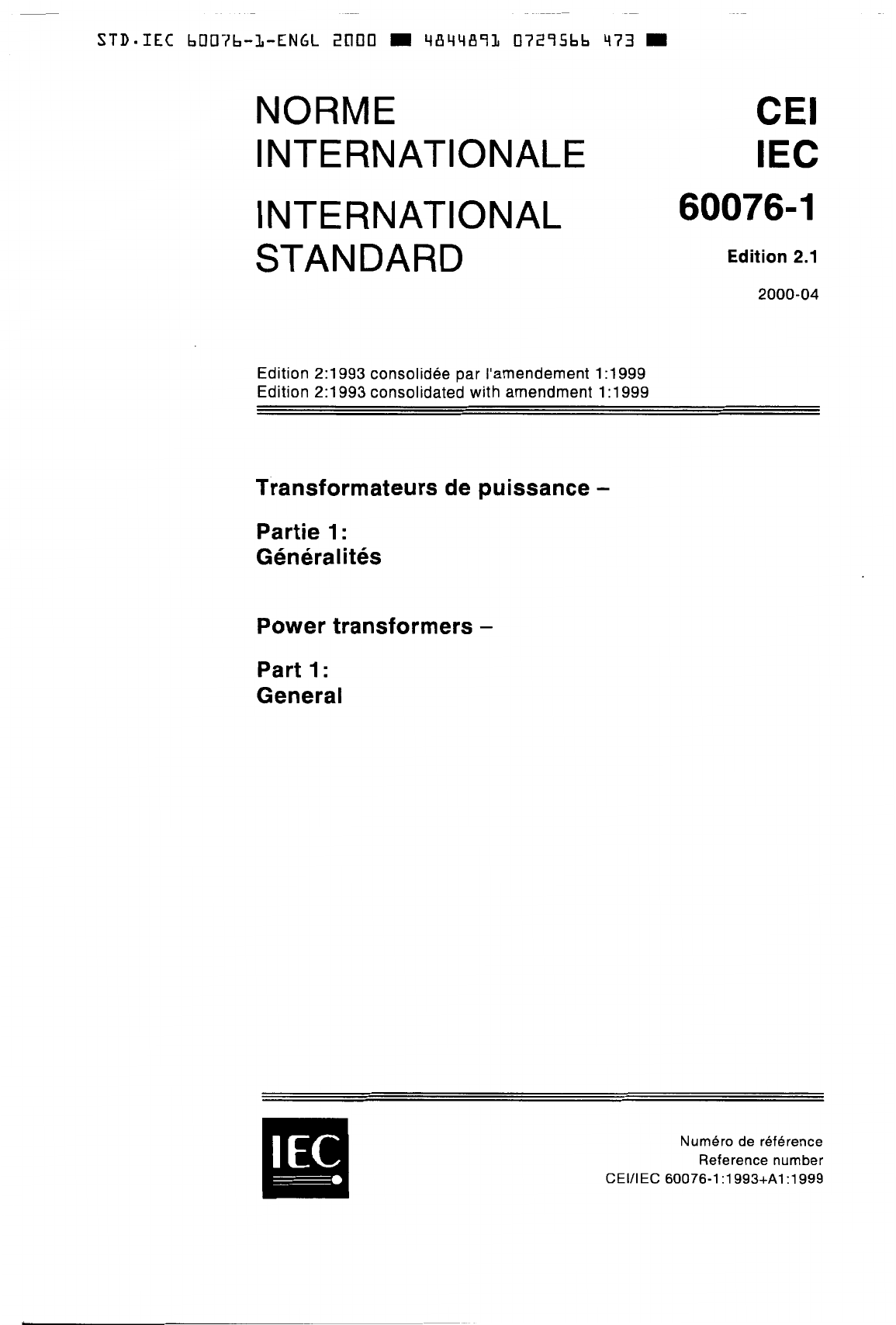 Iec 1 Power Transformers General Transformadores 13