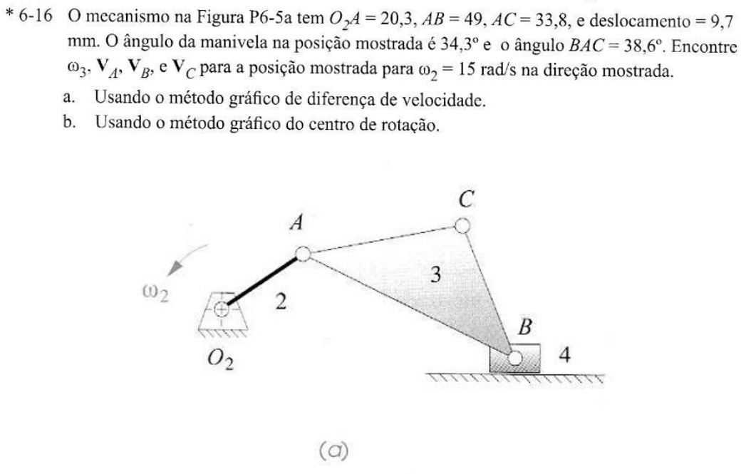 Aula 17 - Cinem Tica Dos Mecanismos - Lista 05 - Analise Cinematica