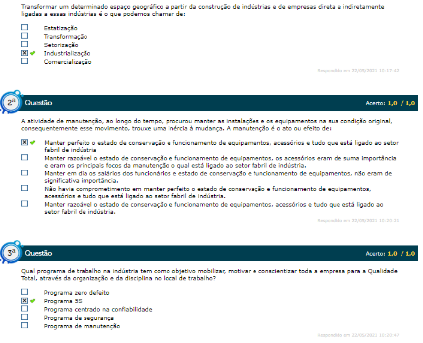 EXERCICIOS MANUTENÇÃO - Manutenção Mecânica