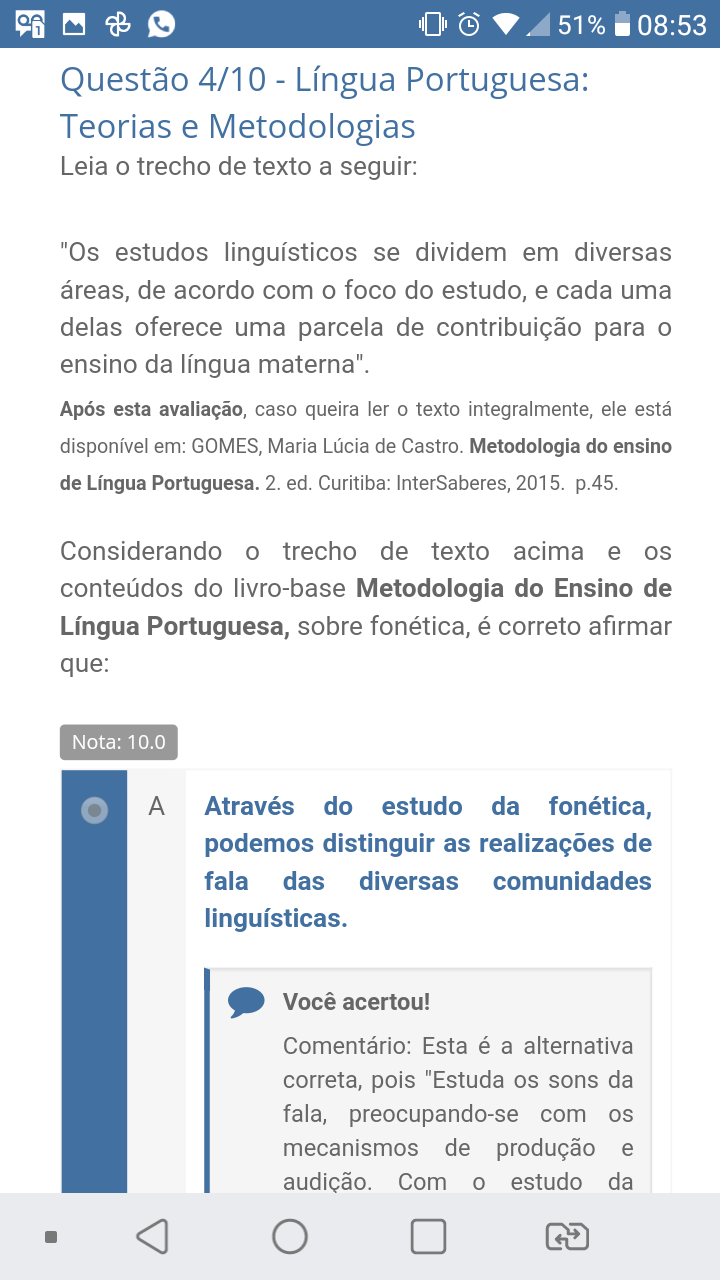 Língua Portuguesa Teorias E Metodologia - Pedagogia