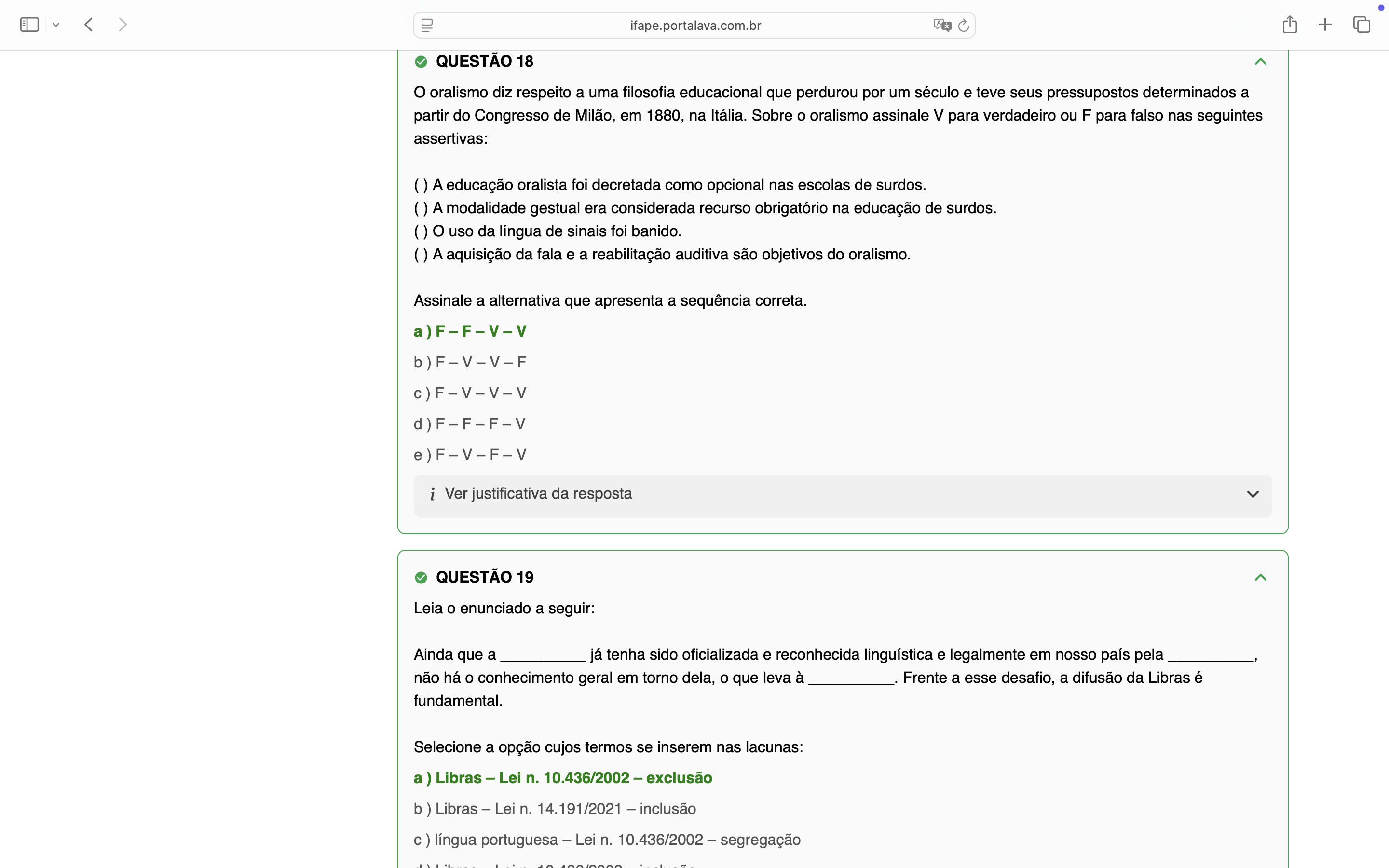 Grátis: surdez e deficiencia auditiva - Questões Resolvidas com