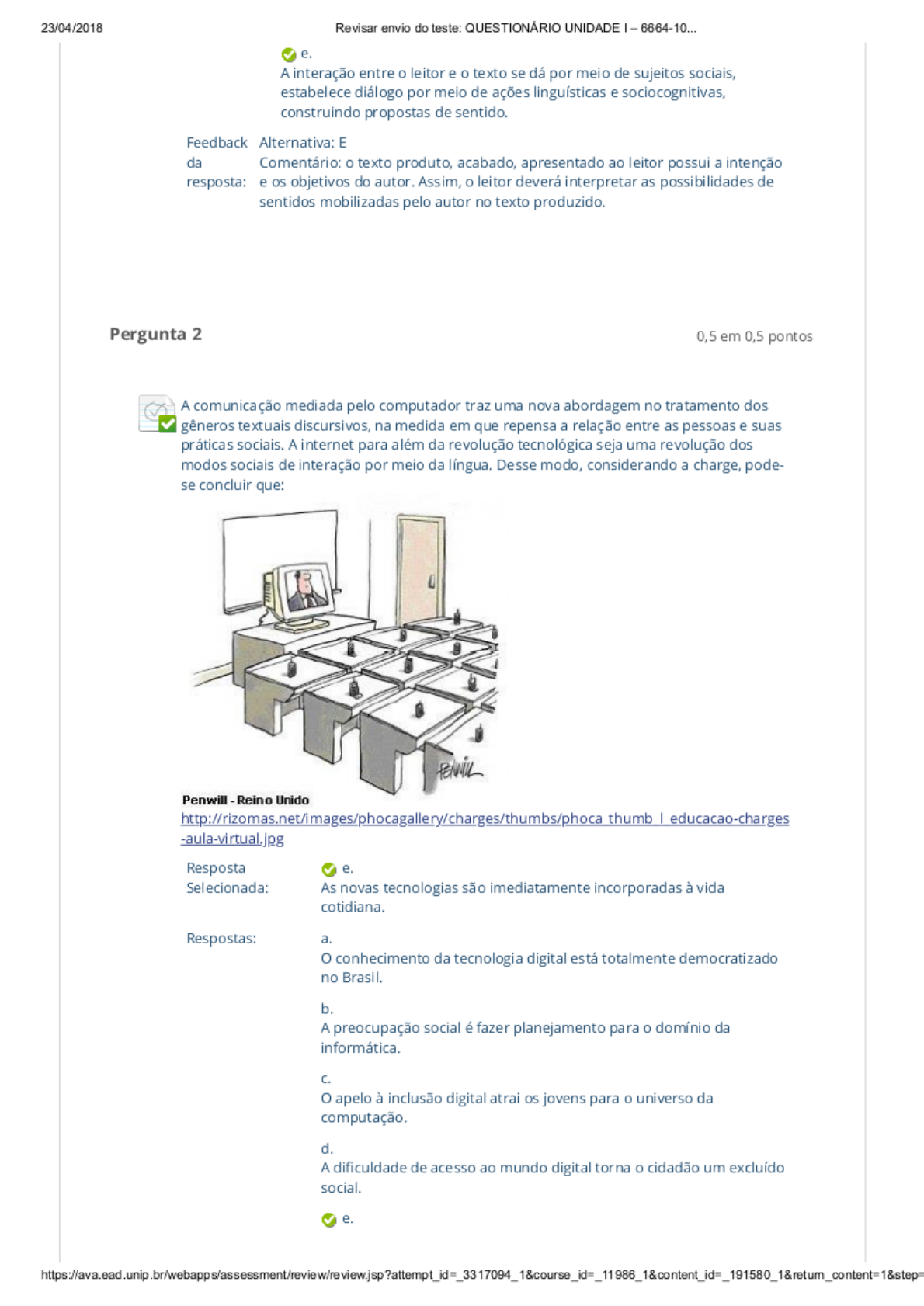 PDF - QUESTIONÁRIO UNIDADE I Estudos Disciplinares I - Estudos ...