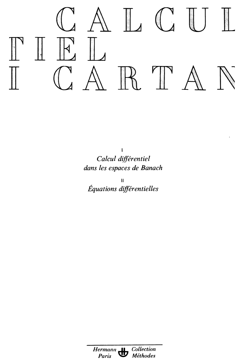 Henri Cartan Calcul Differentiel ICalcul differentiel dans les
