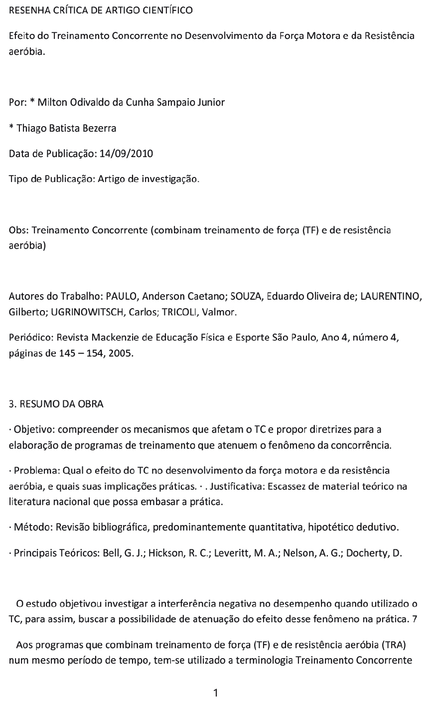 Exemplo De Resenha Critica De Artigo Cientifico Resenha Cr Tica