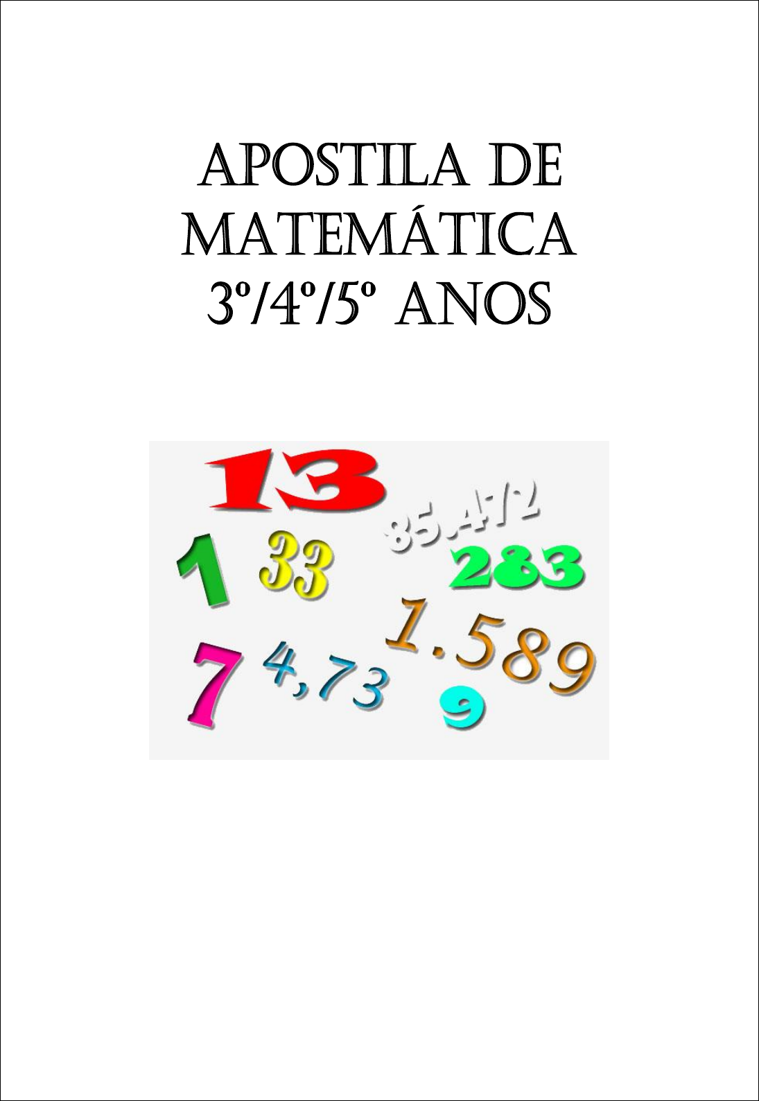 Apostila 3° Ano - Jogos Matemáticos em PDF — SÓ ESCOLA