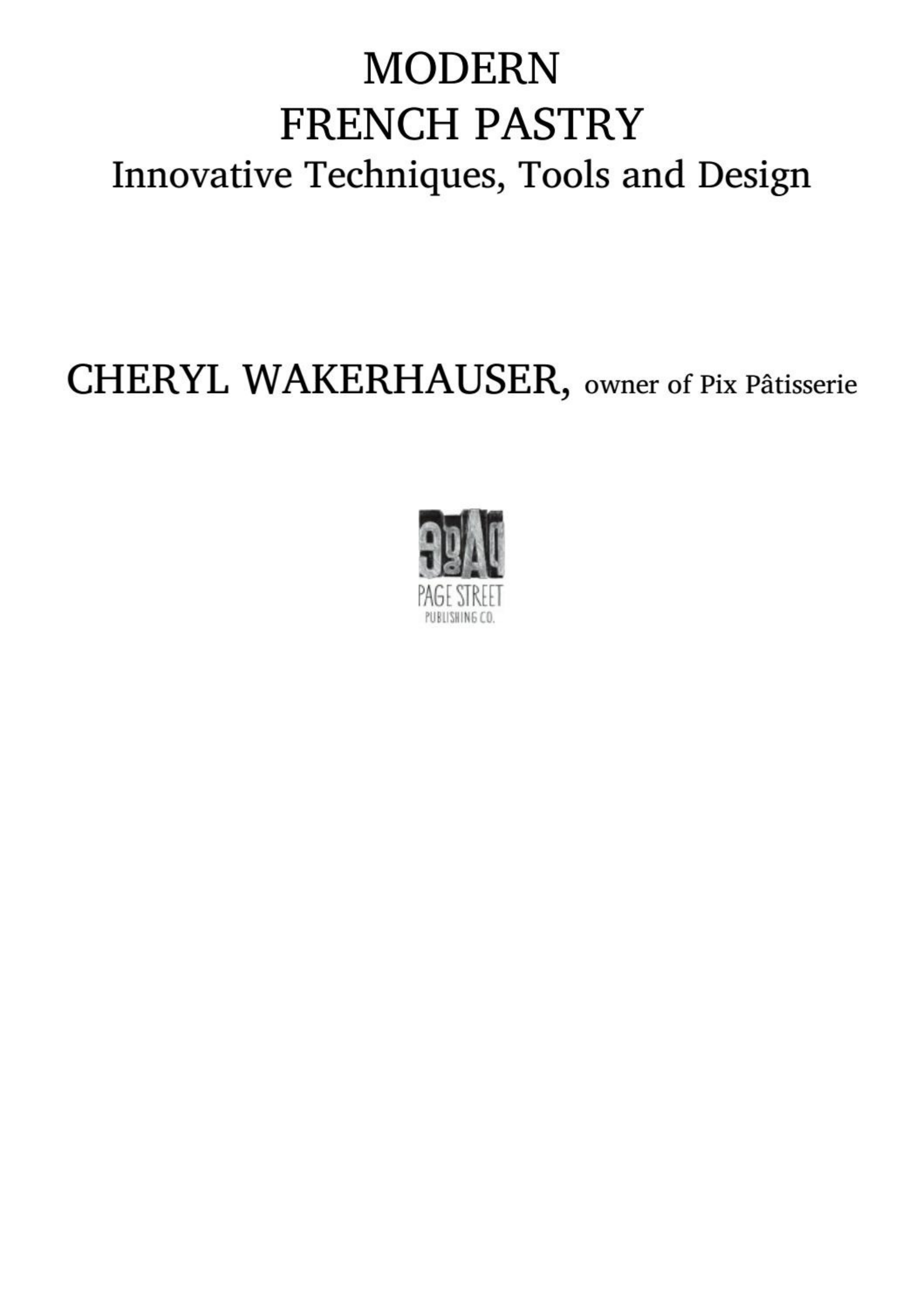 Modern French Pastry Book - Gastronomia