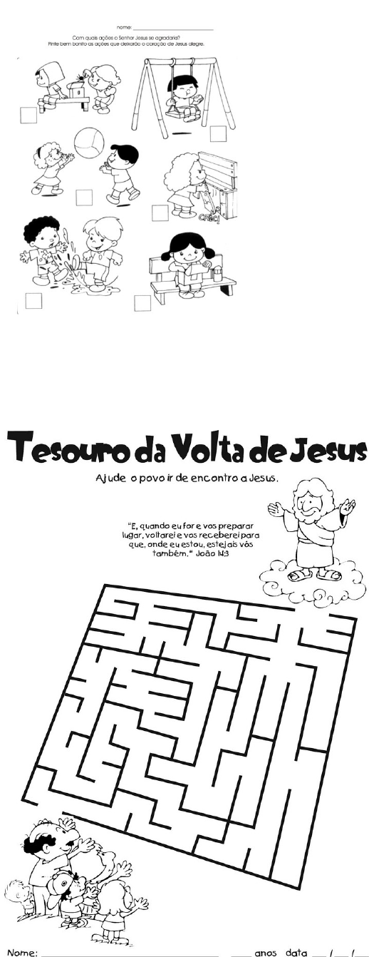 Atividades de Ensino Religioso - Ensino Fundamental 1 - Atividades