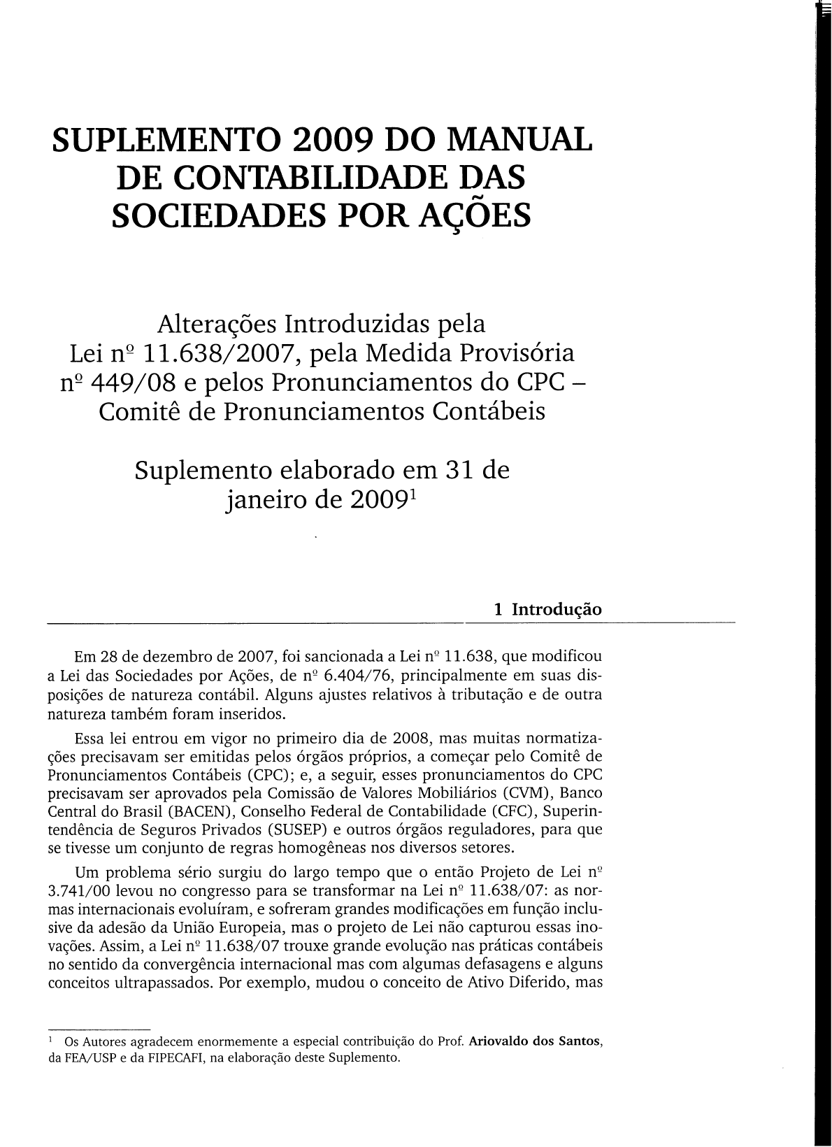 Manual de Contabilidade das Sociedades por Ações - FIPECAFI