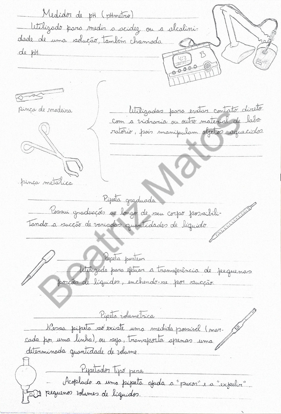 Vidrarias De Laboratórios - Nome, Desenho E Conceito - Biologia Geral