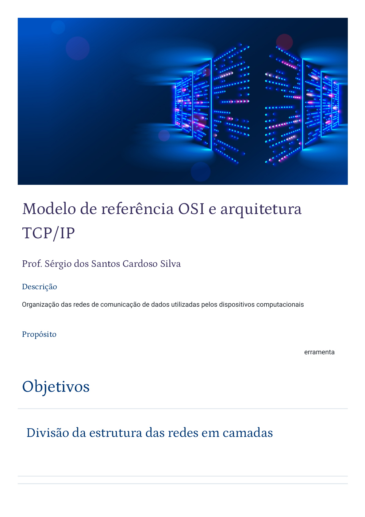 Grátis: Modelo de referência OSI e arquitetura TCP IP - Material Claro e  Objetivo em PDF para Estudo Rápido, image size:1190x1684