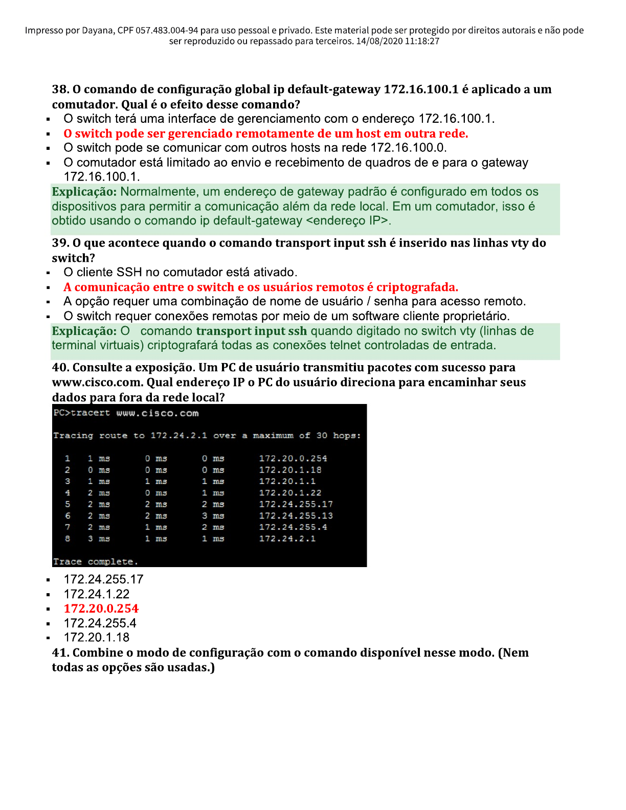 Prova ccna 8 10 par2 ccna cisco