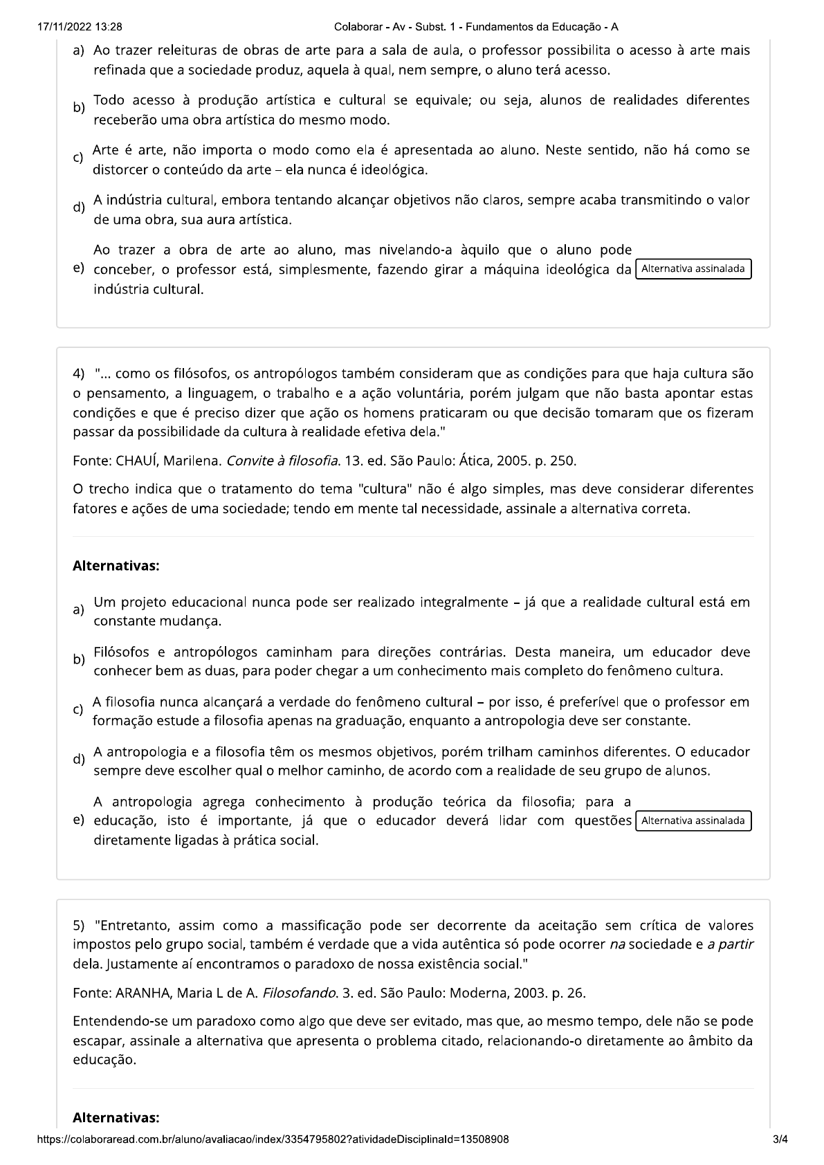 Av - Subst. 1 - Fundamentos Da Educação - B - ENSINO