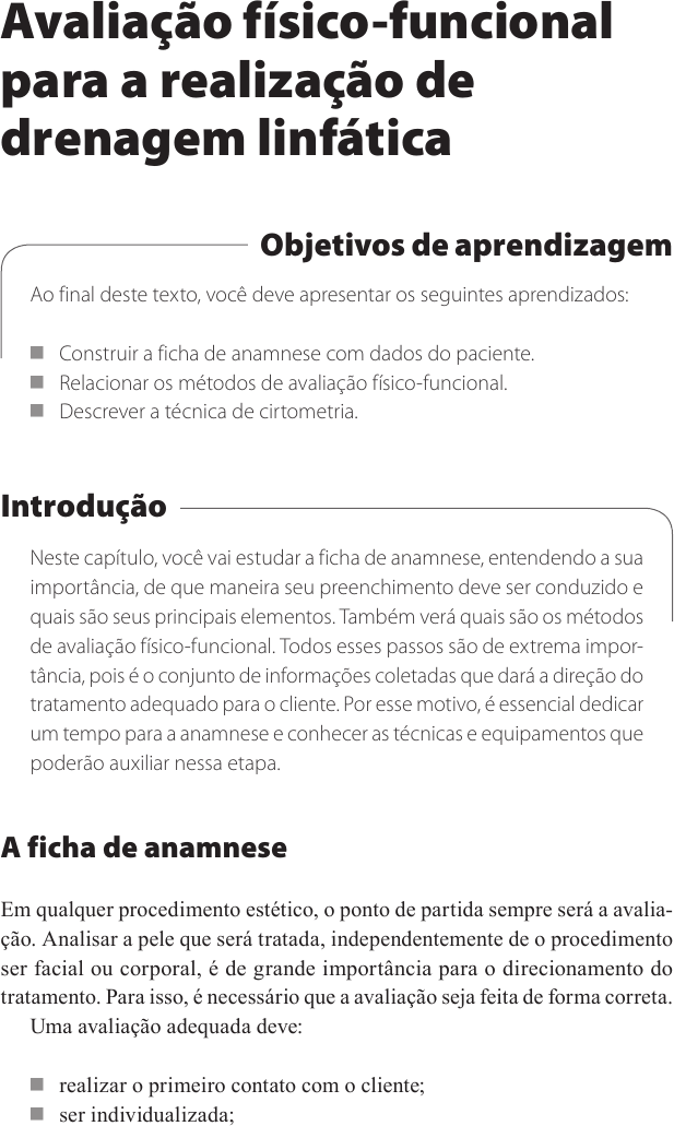 Por que é importante realizar uma anamnese e avaliação do cliente?