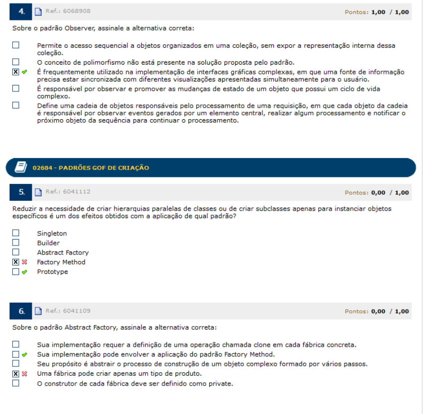 PADRÕES DE PROJETO DE SOFTWARE COM JAVA - PROVA - Análise e ...