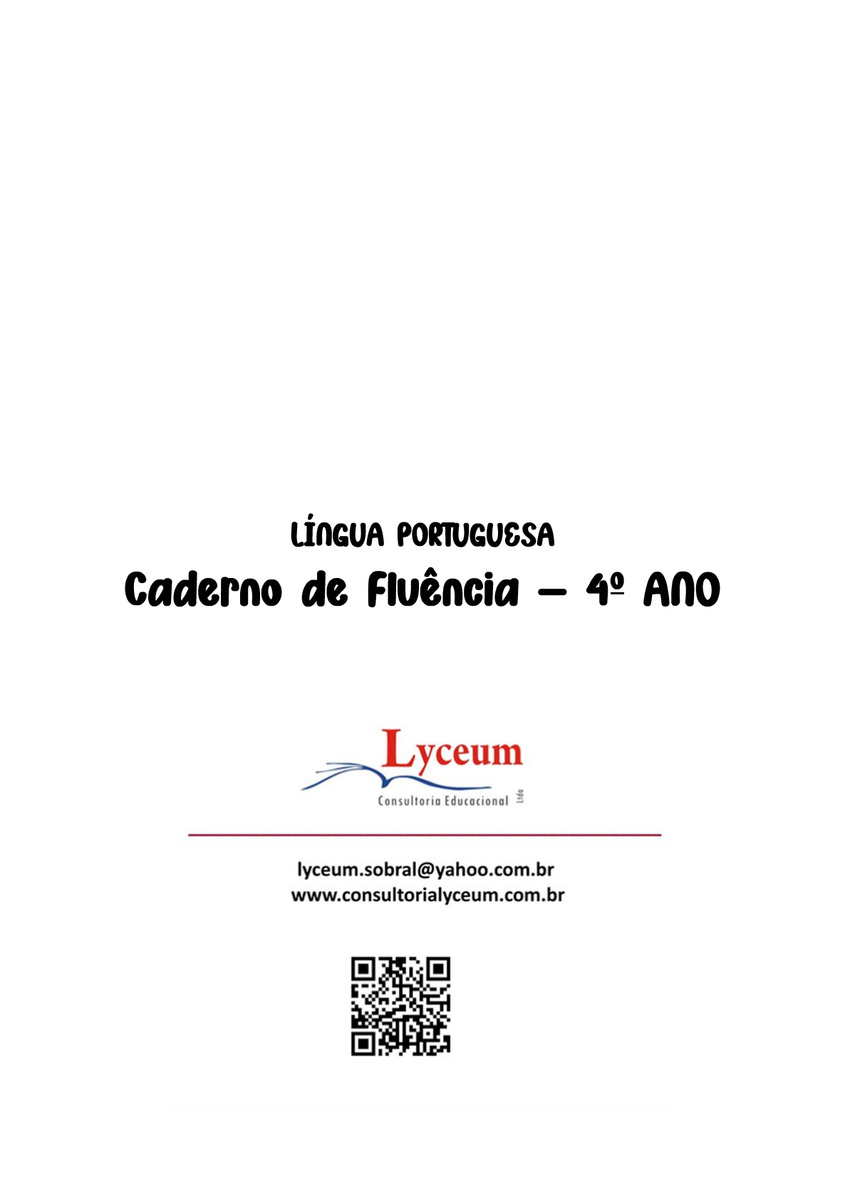 4 Ano Caderno de Fluência 2023 - Pedagogia