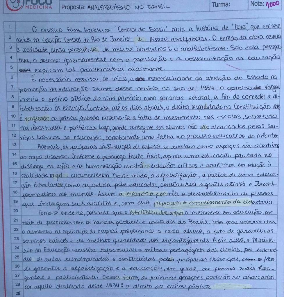 Analfabetismo No Brasil Reda O