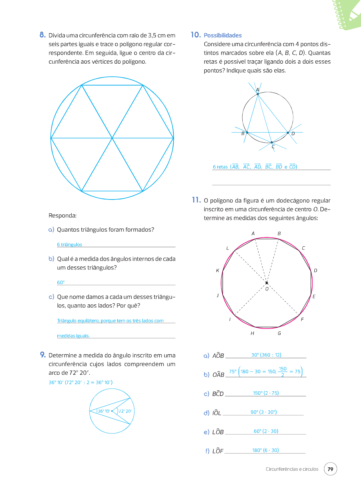 Atividades de Matemática 8 Ano com Respostas - Circunferências e ...
