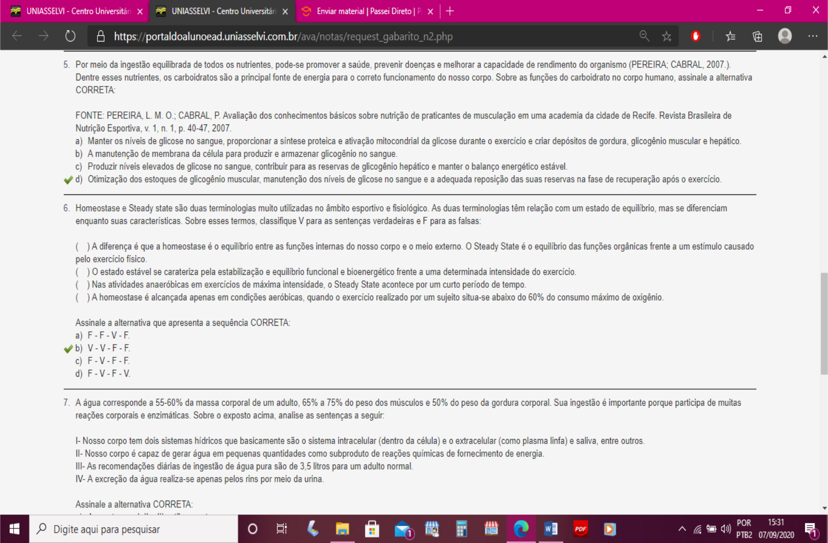 PASSEI DIRETO - Fisiologia Do Exercício