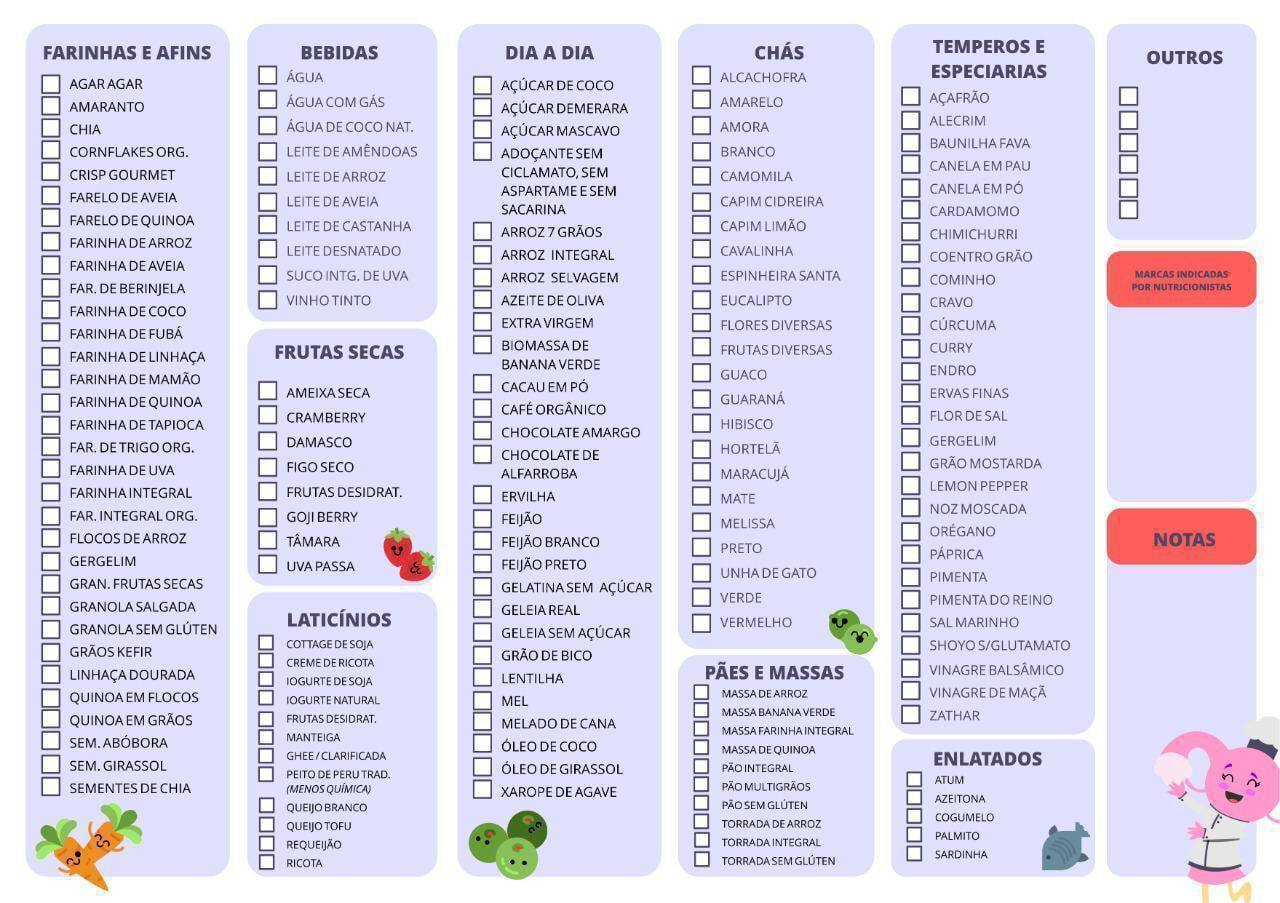 Lista De Alimentos Saudáveis - Biologia