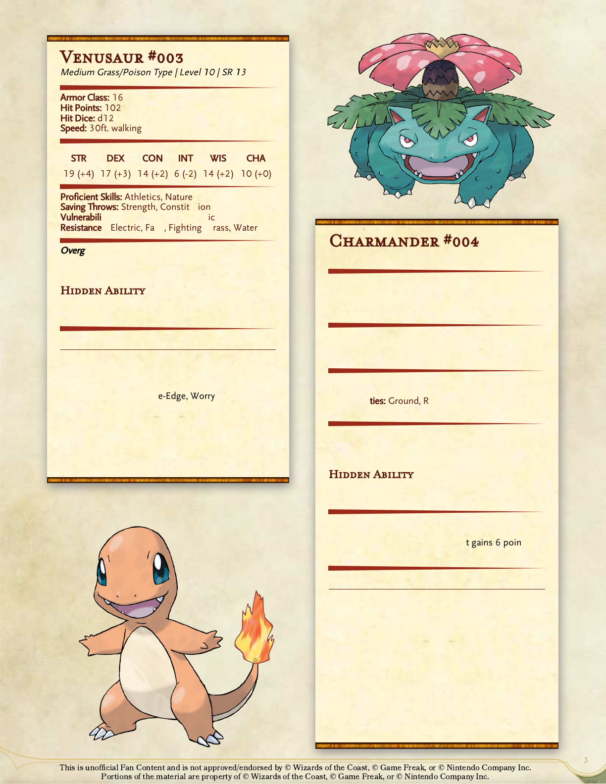 Pokemon 5e PHB - Gen I - V, PDF, Pokémon