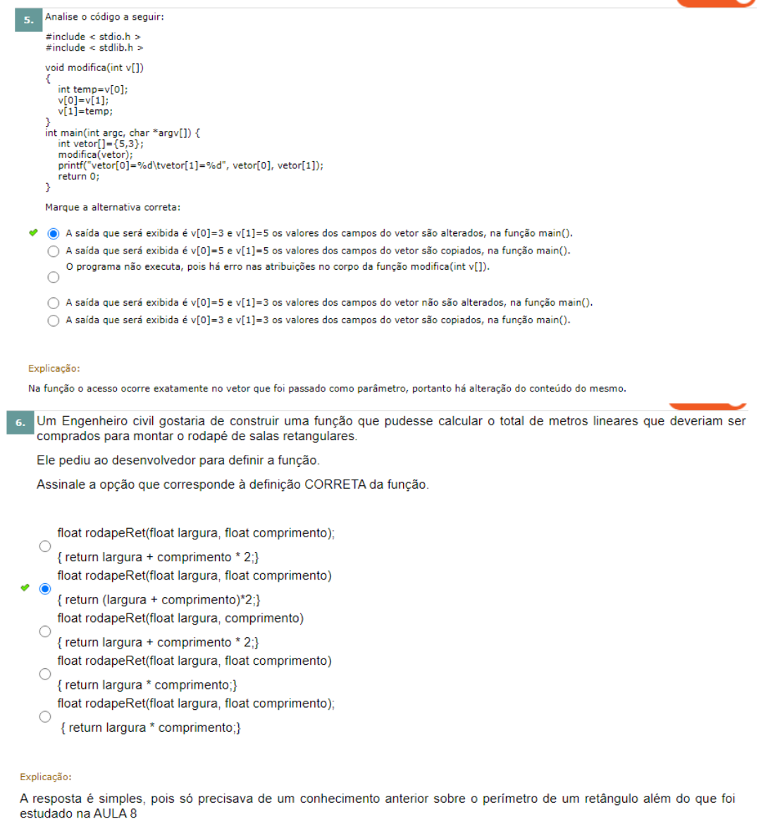 LISTA EXERCICIOS AULA 8- LINGUAGEM DE PROGRAMAÇÃO 1 - Programação I