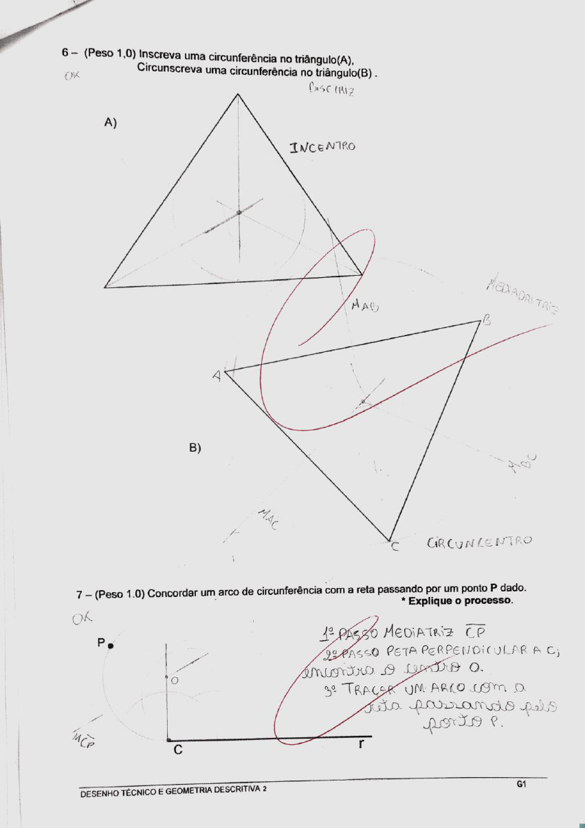 Prova G1 Desenho Técnico E Geometria Discritiva 12017 Desenho Técnico E Geometria Descritiva 2723