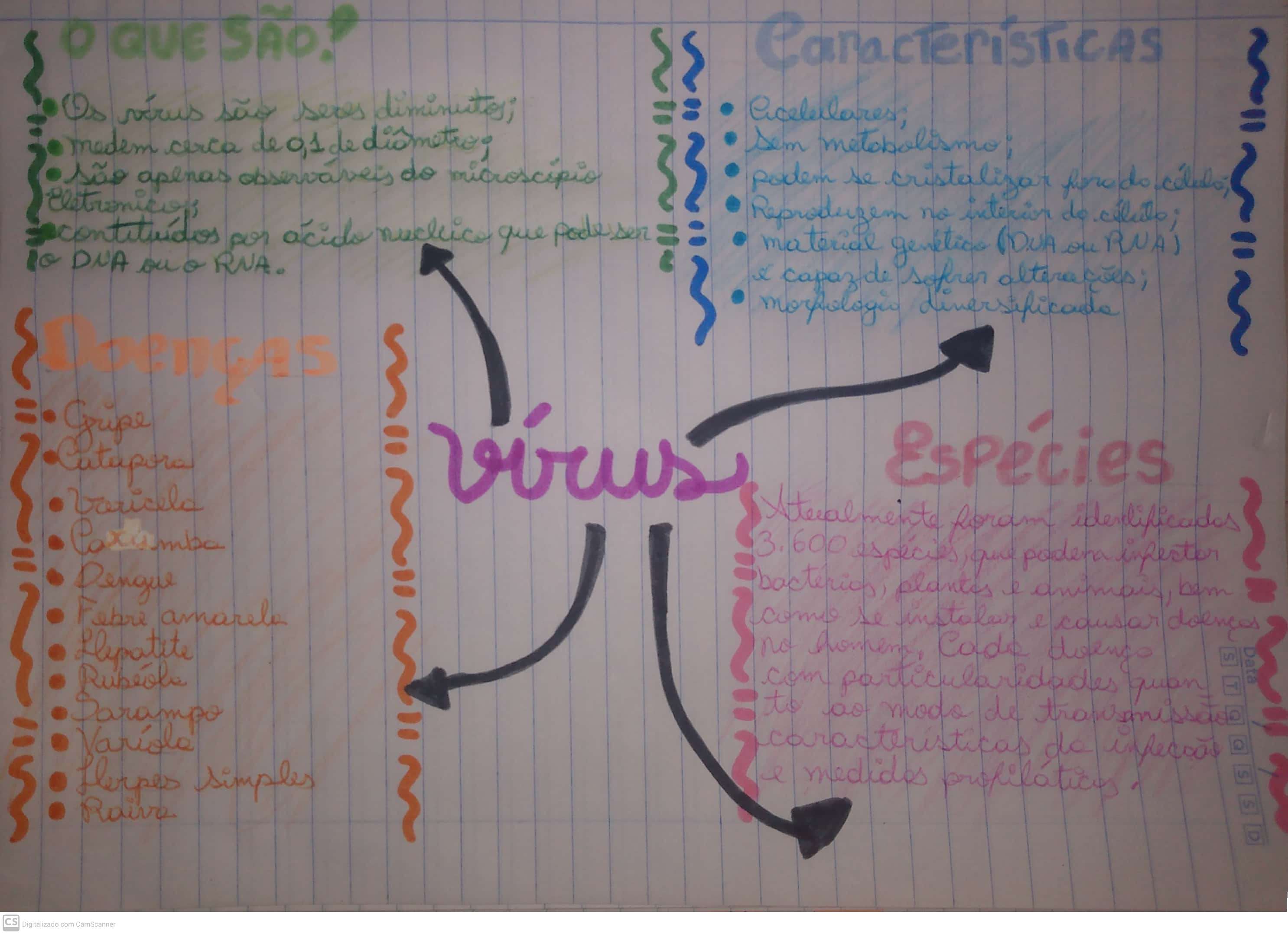 Mapa mental vírus - Biologia