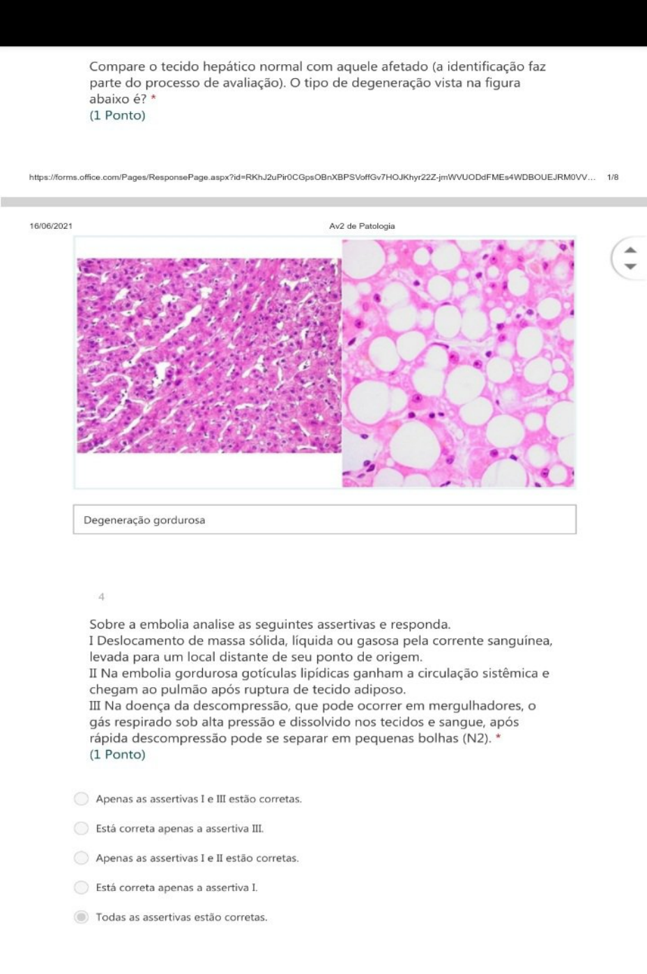 PROVA AV2 PATOLOGIA GERAL A Patologia Geral Para Farmacia