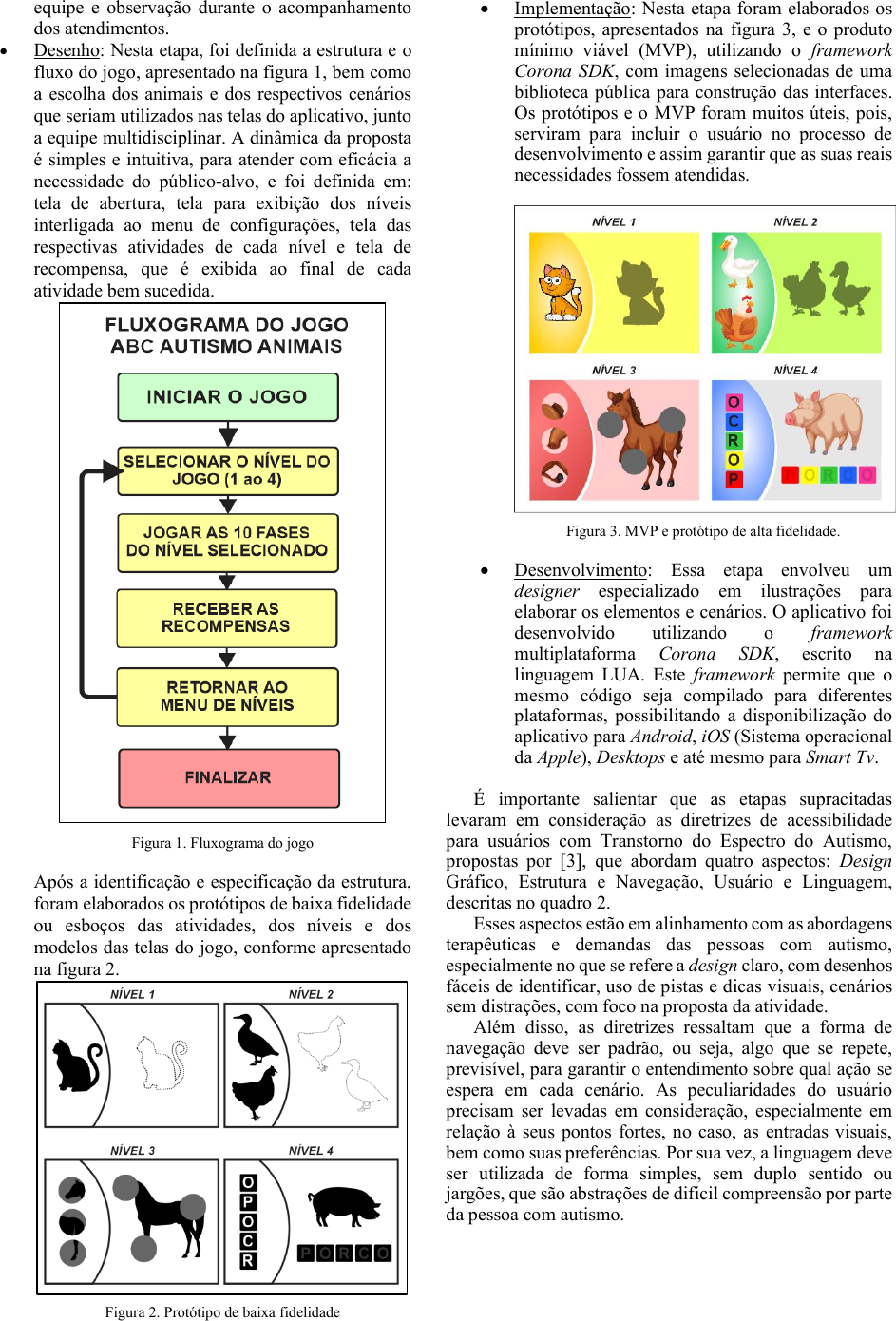 Figura a: Telas das fases do Jogo