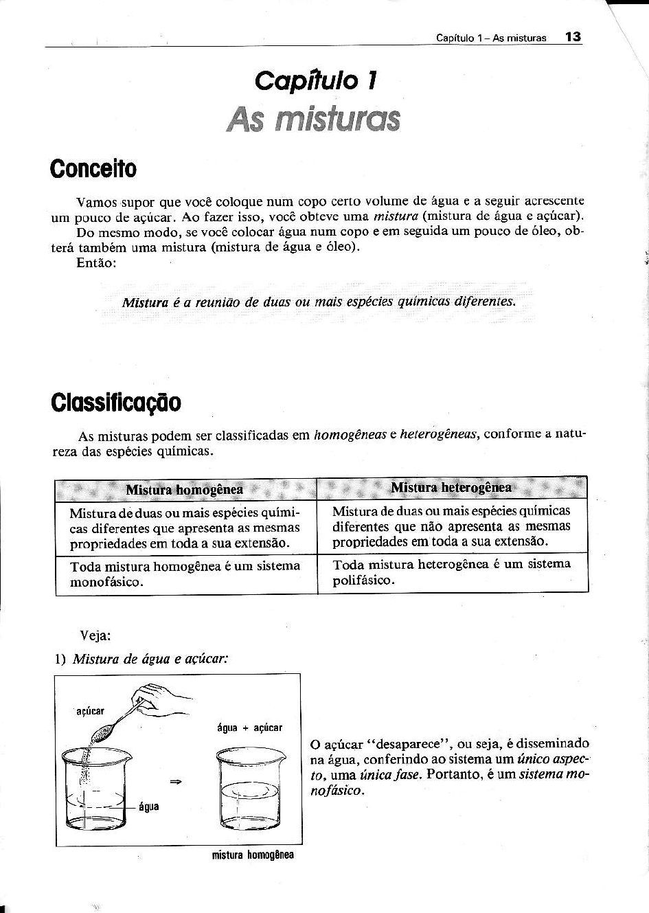 Mistura única, Capítulo 1