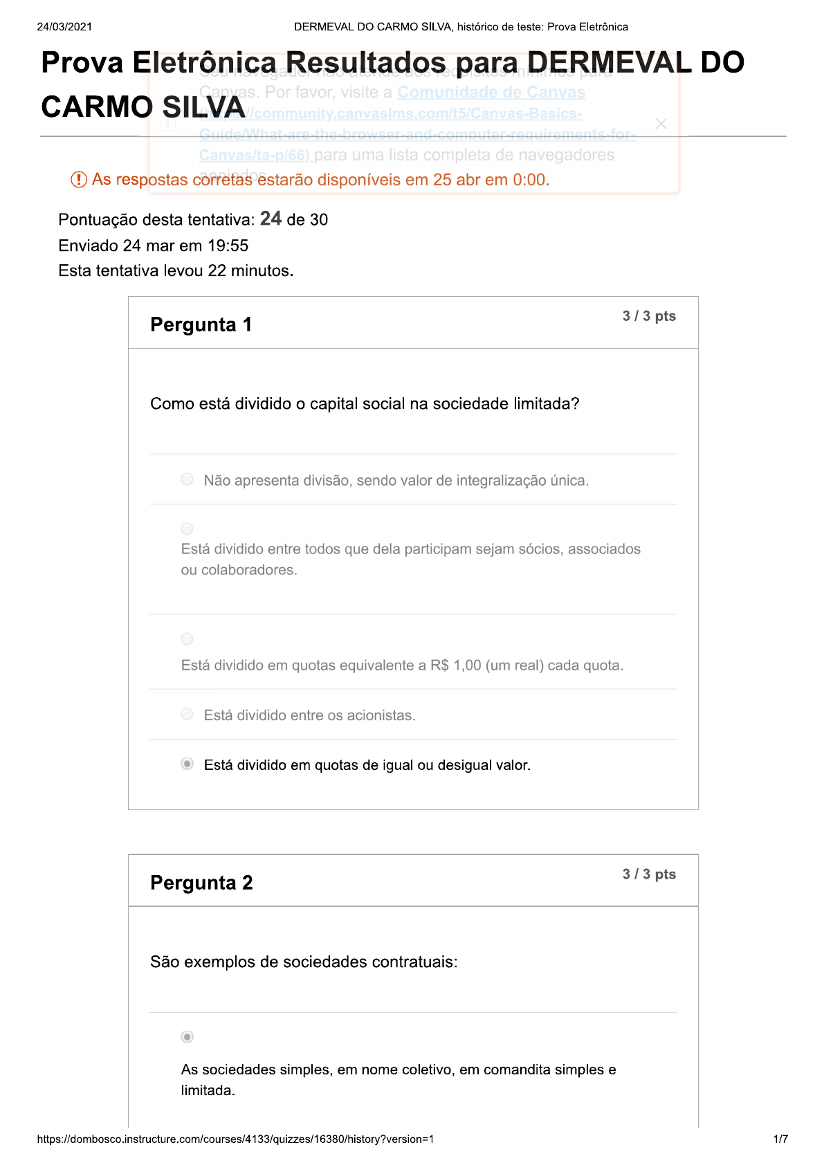 Prova Direito Empresaria Dcs Direito Empresarial I