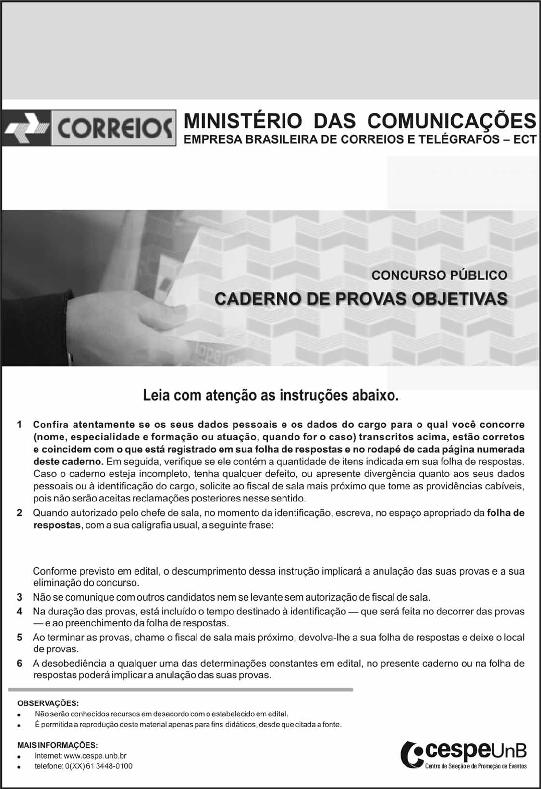 Prova Correios - CEBRASPE - 2011 - Para Nível Médio.pdf - Provas De ...