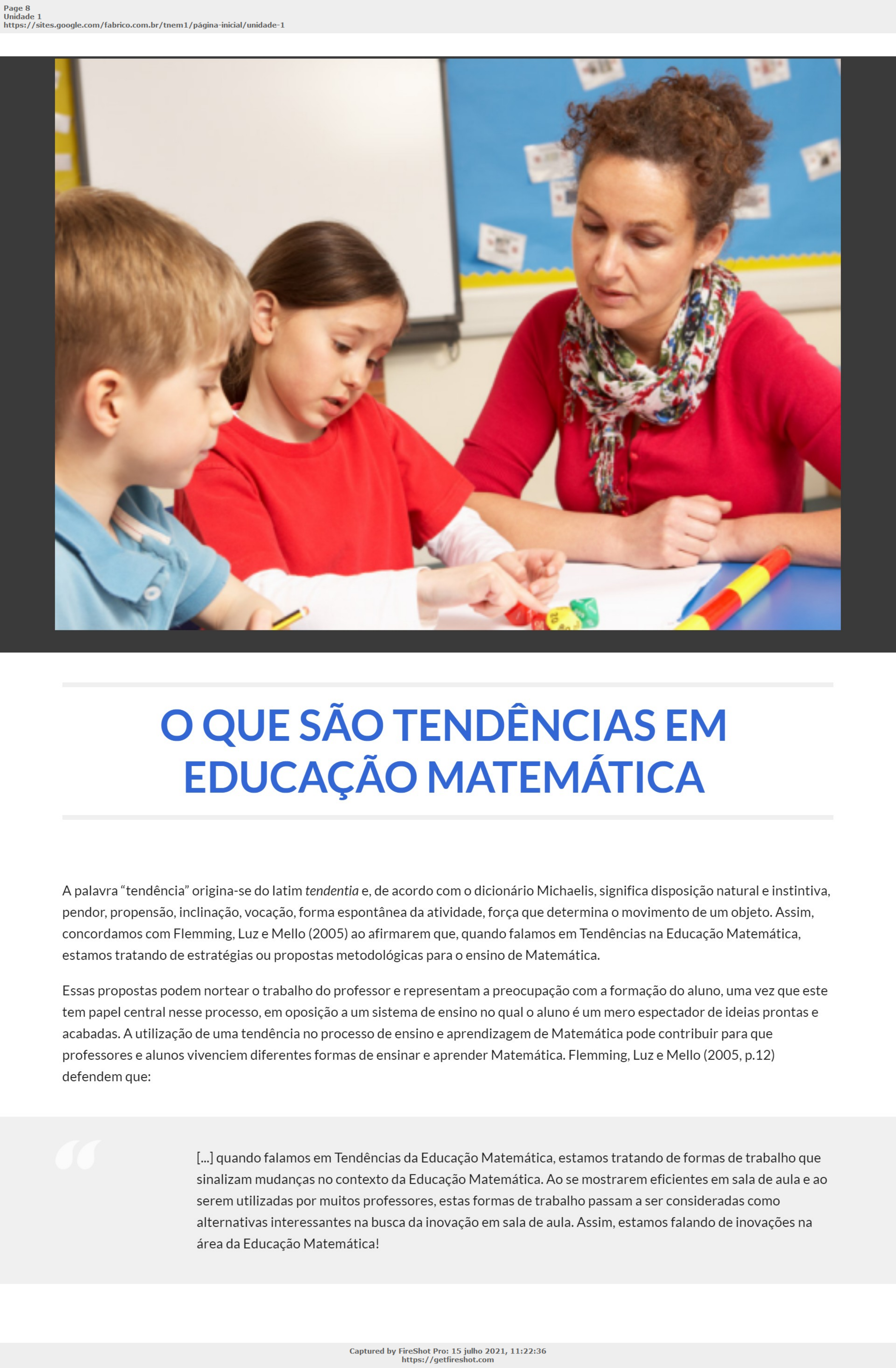 Página Inicial - Educação Matemática