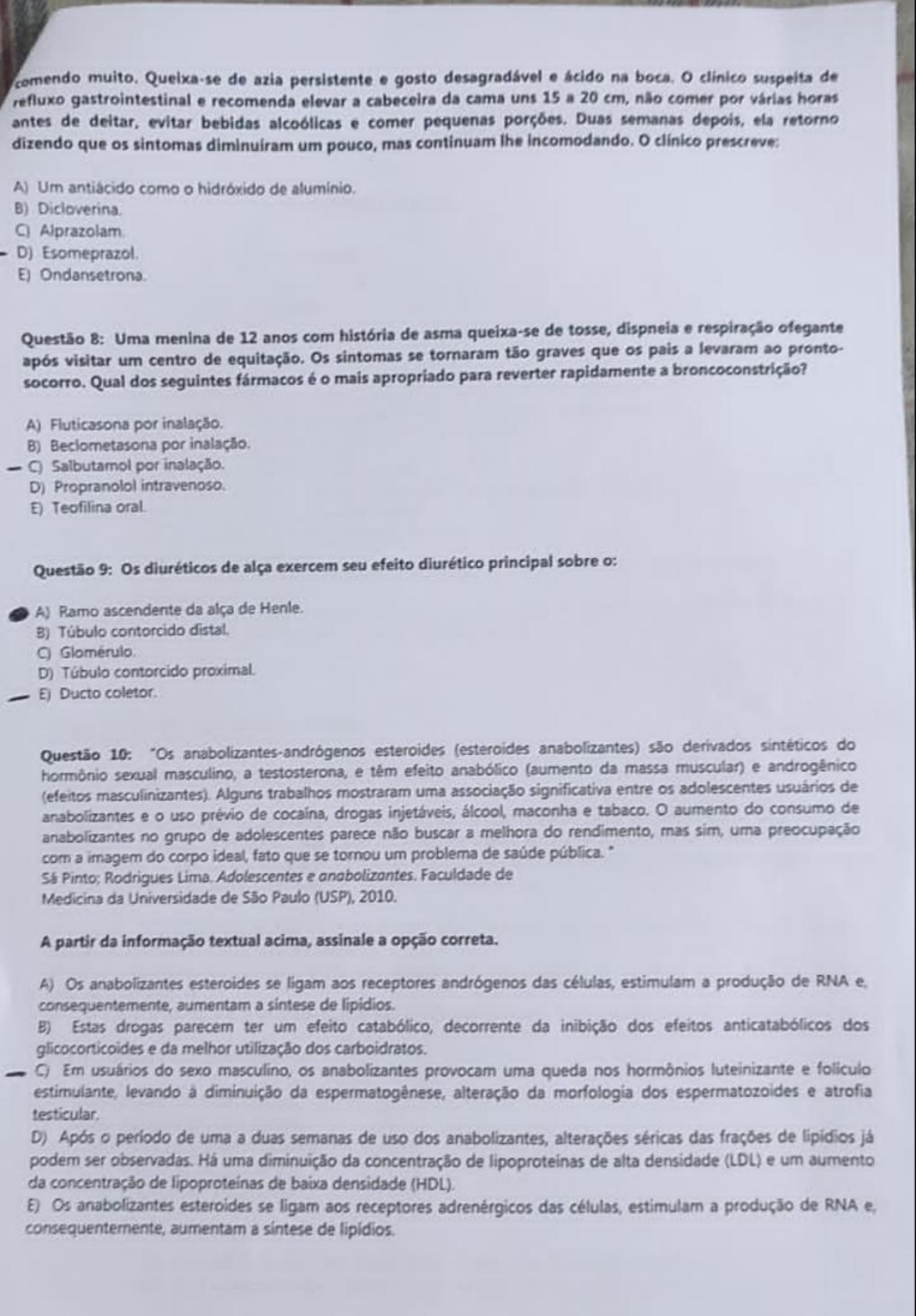 prova FARMACOLOGIA Noções Básicas de Farmacologia