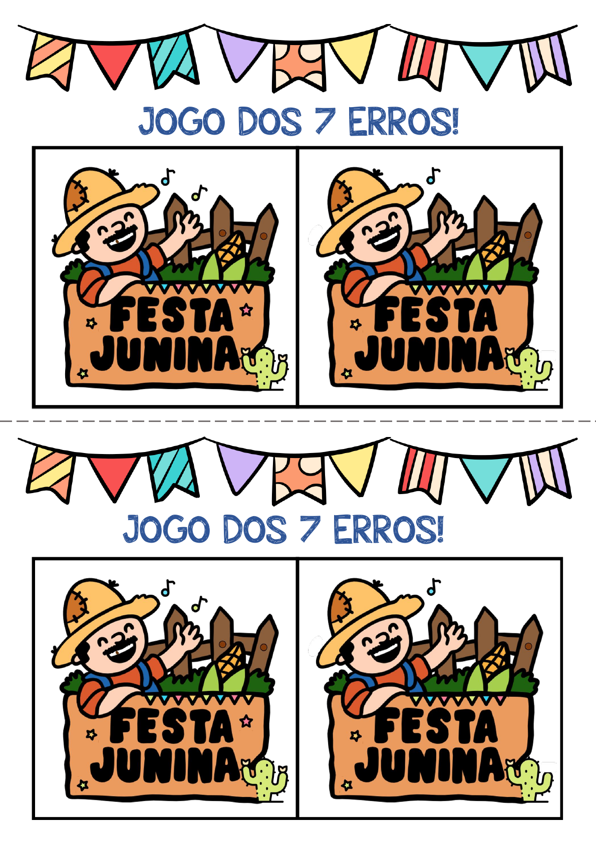 JOGO DOS 7 ERROS, FESTA JUNINA