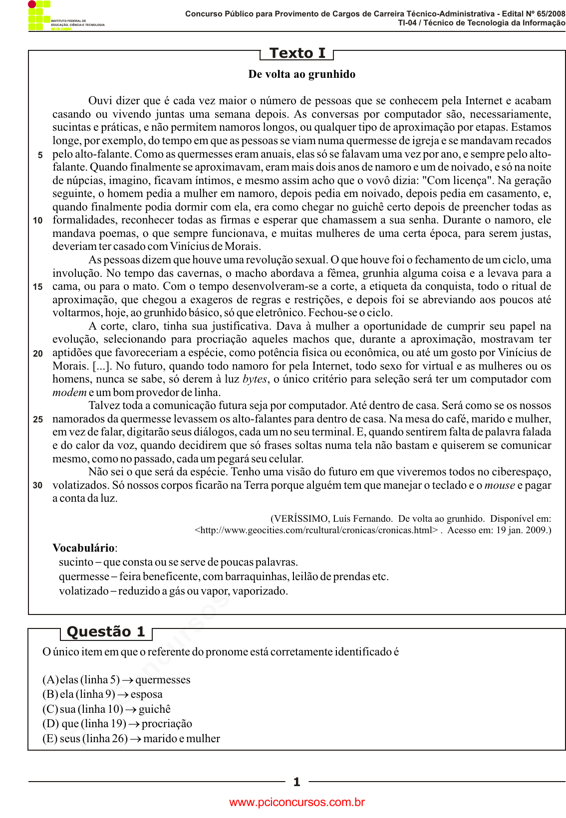 Inscrições do concurso para técnicos administrativos em educação no IFRJ  terminam no dia 22