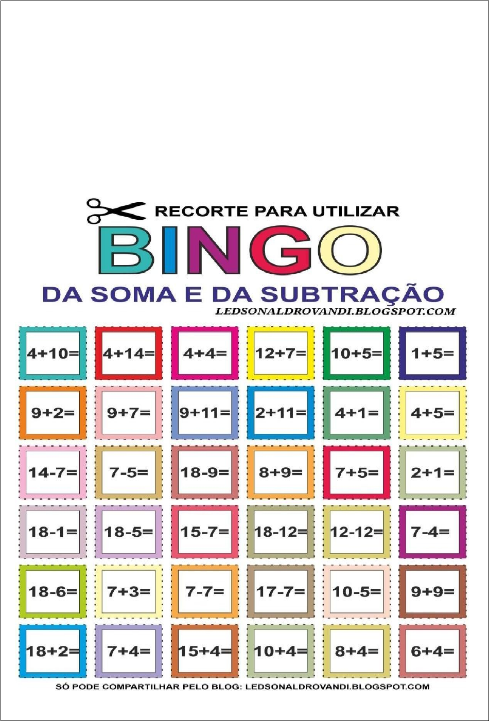 Batalha da adição - Planos de aula - 2º ano