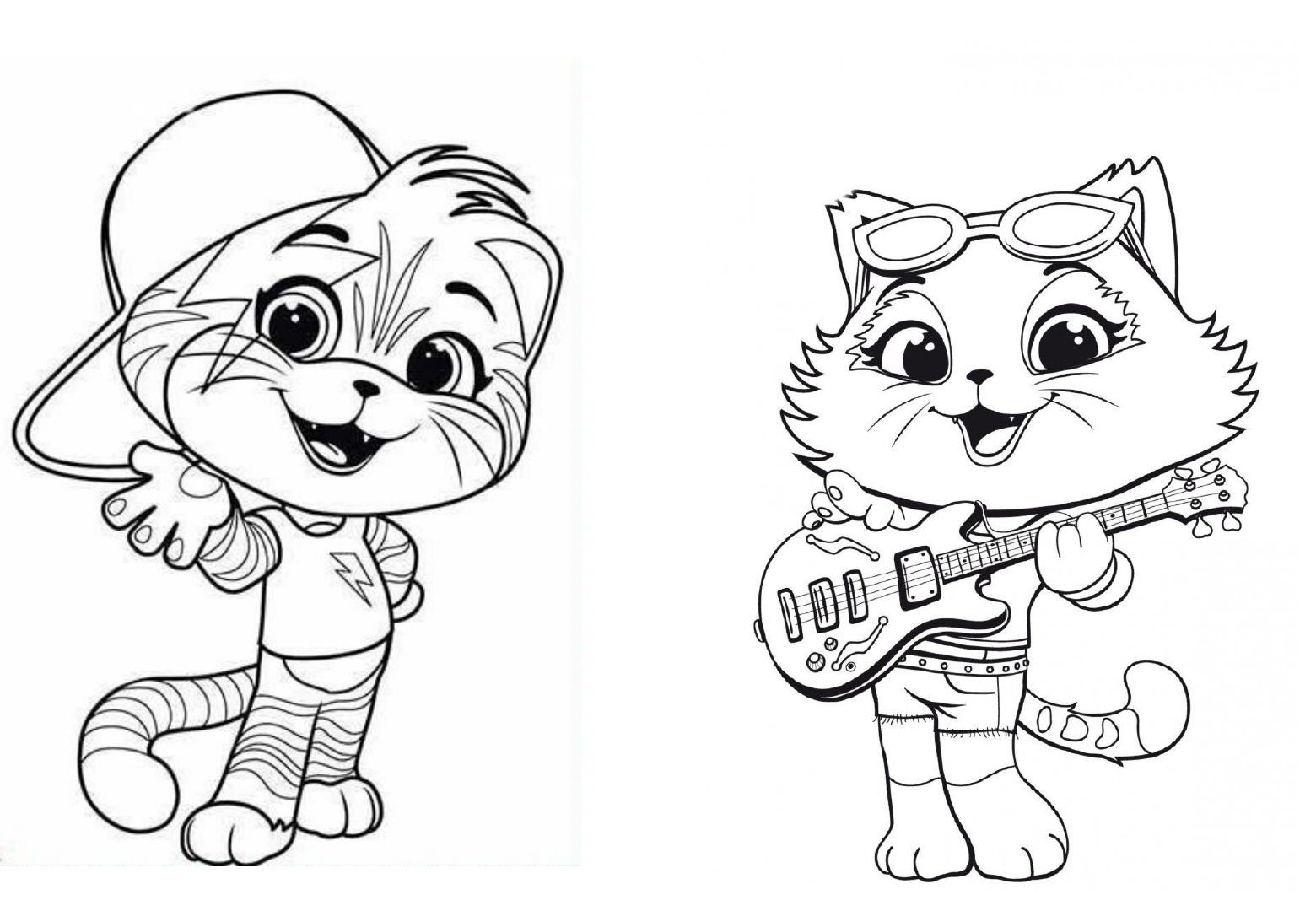 Desenhos de Gato para colorir - Páginas para impressão grátis
