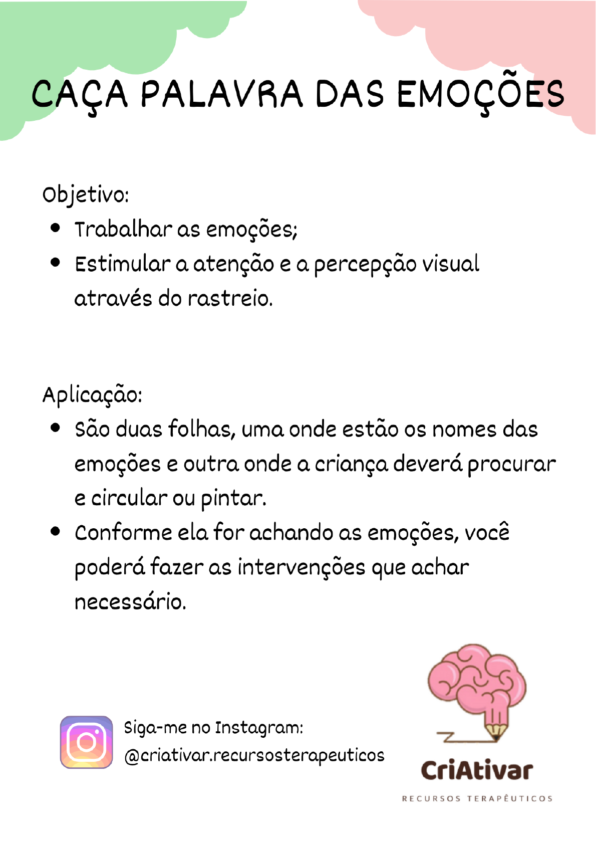 02 - Atividade de caça palavras sobre química das emoções - Psicologia