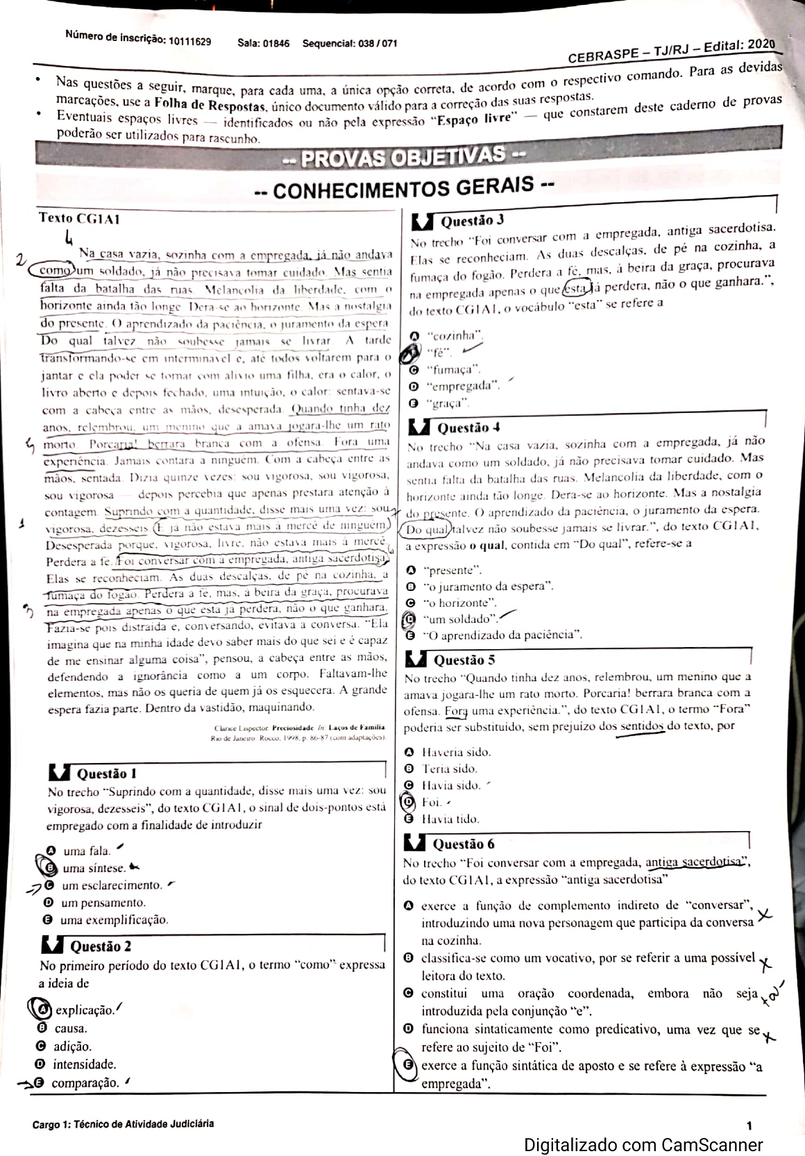 Prova Tecnico Tj Rj Direito Administrativo I