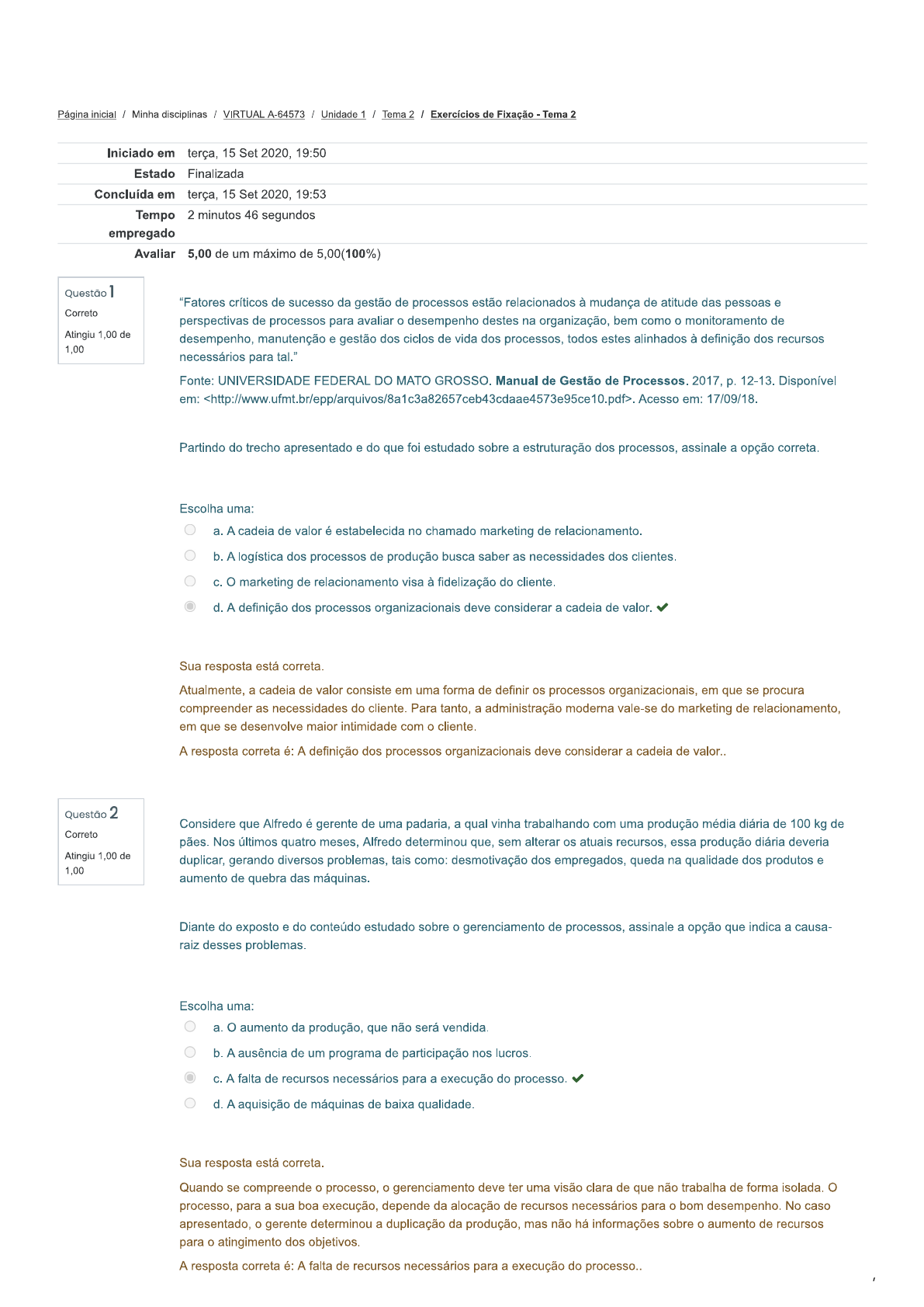 TEMA 2 - GESTÃO DE PROCESSOS - Processos