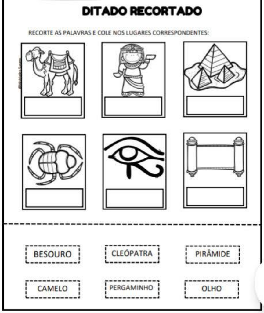 atividades de aula sobre o egito antigo