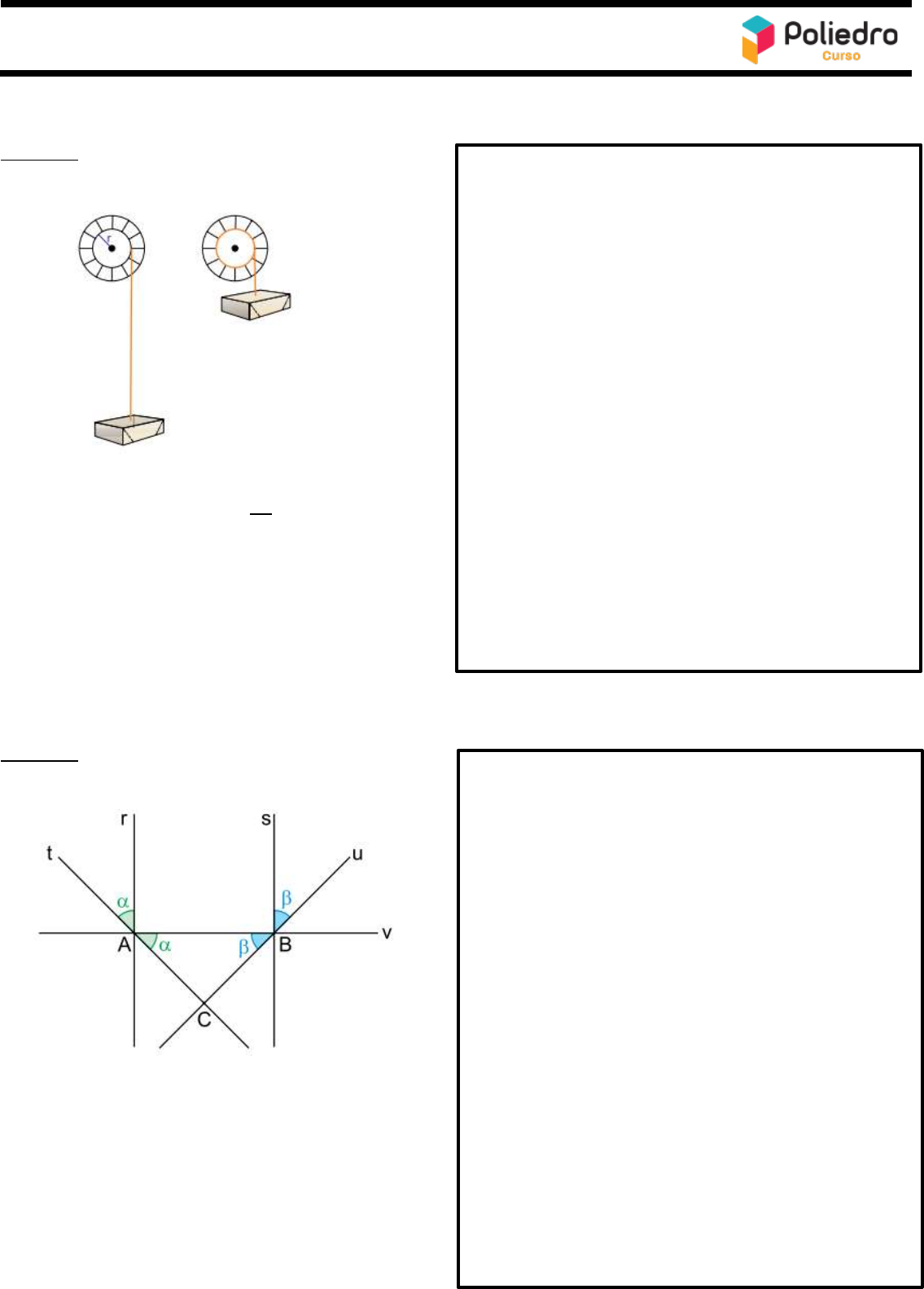 Questão A figura indica cinco retas, dois pares de ângulos