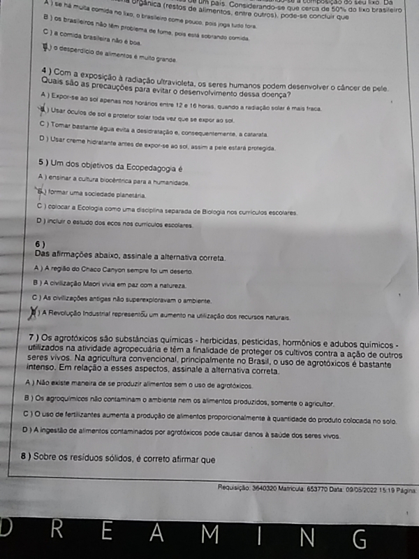 Educação Ambiental E Cidadania - Psicologia - Pedagogia