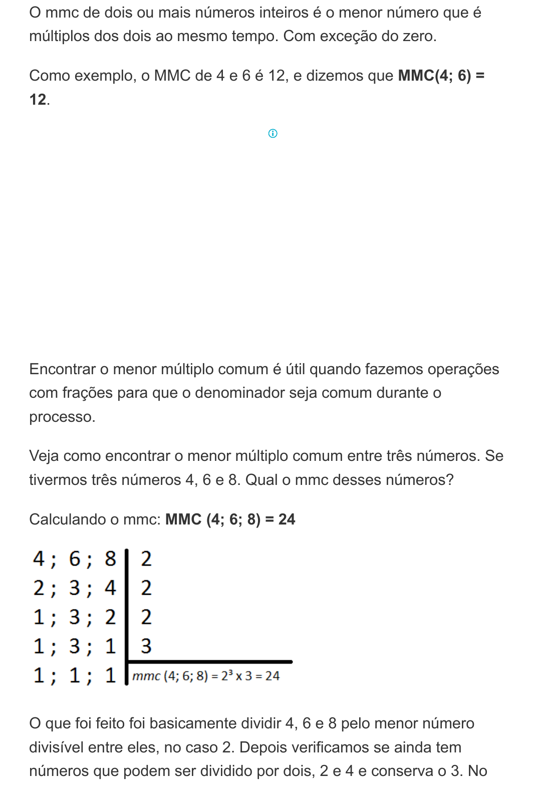 MMC - MÍNIMO MÚLTIPLO COMUM, MMC 5 e 6ano